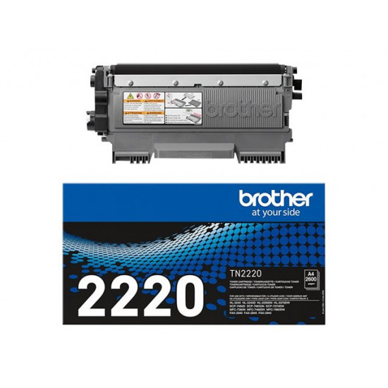 BROTHER TN2220 cartridge black for HL-2240 2240D 2250DN 2270DW MFC-7360N,-7460DN,-7860DW, DCP-7060D 2600 pages