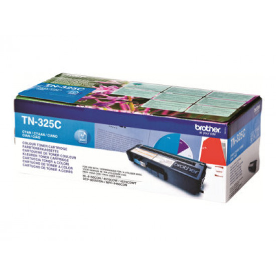 BROTHER TN325C Toner cyan 3500 pages for DCP-9055CDN 9270CDN HL-4140CN 4150CDN 4570CDW 4570CDWT MFC-9460CDN 9465CDN 9970CDW