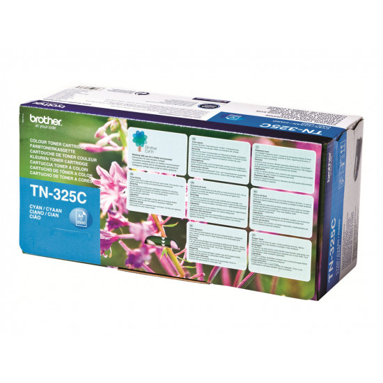 BROTHER TN325C Toner cyan 3500 pages for DCP-9055CDN 9270CDN HL-4140CN 4150CDN 4570CDW 4570CDWT MFC-9460CDN 9465CDN 9970CDW