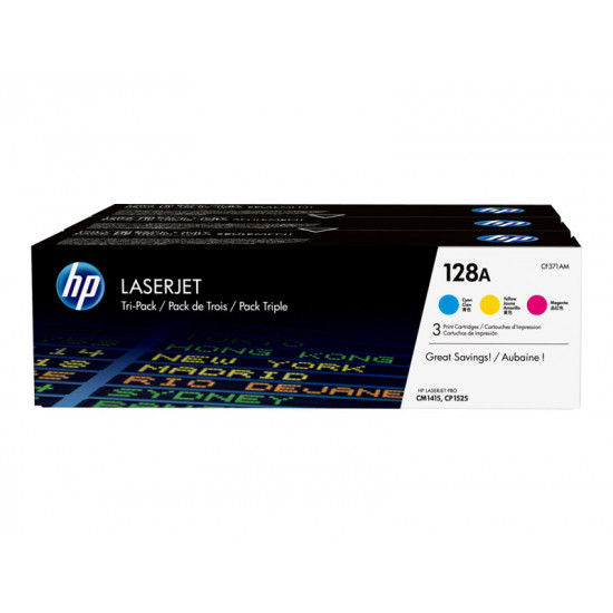 HP Toner 128A CYM Tri-Pack