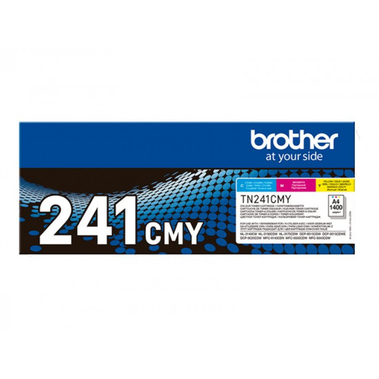 BROTHER TN241C/M/Y rainbow pack multi pack toners C/M/Y 1400pages/cartridge