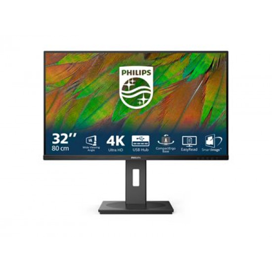 PHILIPS 32B1N3800/00 Monitor 31.5inch UHD LED 16:9 VA 60Hz 2xHDMI 2.0 DP 1.4