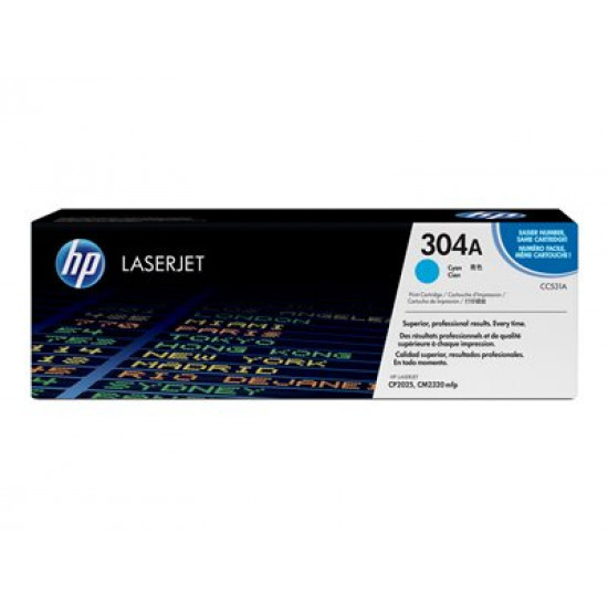 HP Toner CC531A cyan HV ColorSphere Color LaserJet CP2025 CM2320