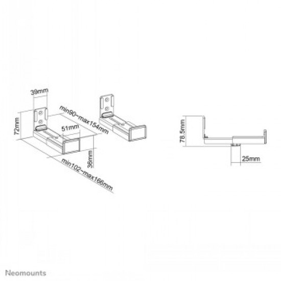 NEOMOUNTS BY NEWSTAR SOUNDBAR WALL MOUNT