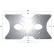 NEWSTAR VESA CONVERSION PLATE - VESA 75/100 - 200X100, 200X200, 400X200 - SILVER