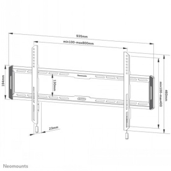 NEOMOUNTS BY NEWSTAR SCREEN WALL MOUNT (FIXED, ULTRA THIN, VESA 800X400)