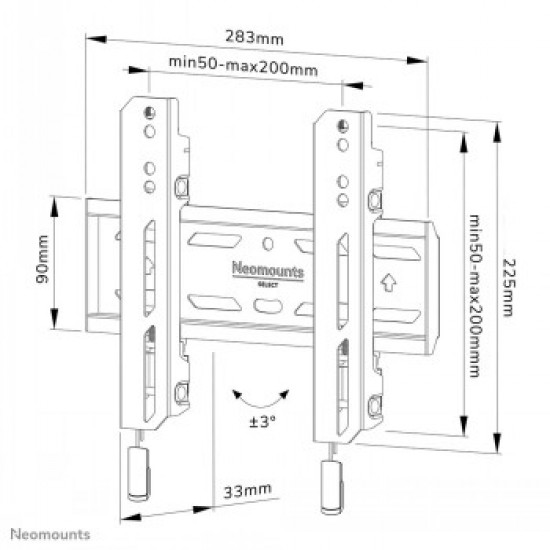 TV SET ACC WALL MOUNT/WL30S-850BL12 NEOMOUNTS