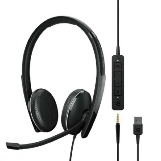 EPOS SENNHEISER ADAPT 165T USB II WITH USB-A, 3.5MM JACK WIRED DOUBLE-SIDED INLINE CALL CONTROL MS