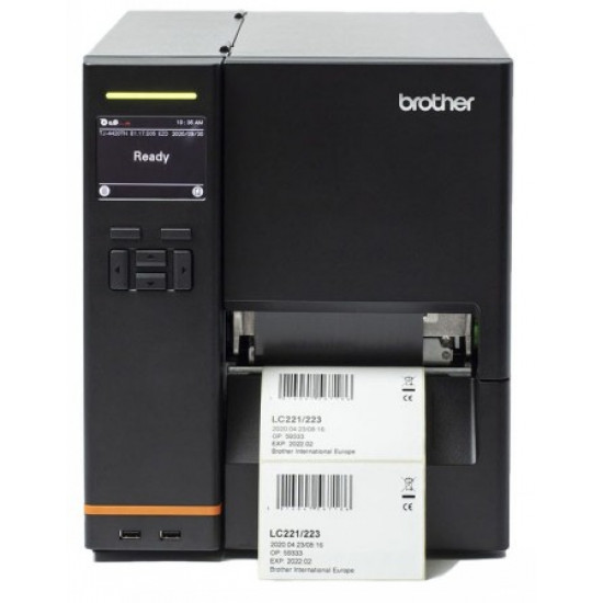 BROTHER TJ-4420TN 4-INCH INDUSTRIAL HIGH VOLUME LABEL PRINTER, 203 DPI, 14 IPS, USB, SERIAL, LAN + USB-HOST, LCD-DISPLAY