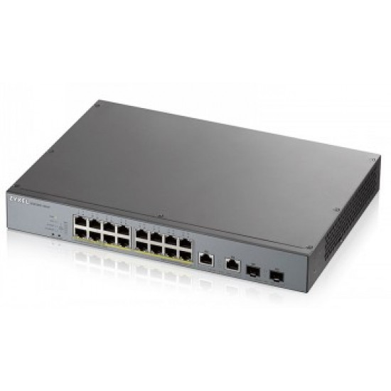 ZYXEL GS1350-18HP, 18 PORT MANAGED CCTV POE SWITCH, LONG RANGE, 250W (1 YEAR NCC PRO PACK LICENSE BUNDLED)