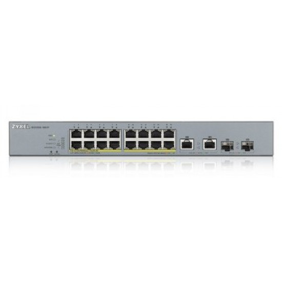 ZYXEL GS1350-18HP, 18 PORT MANAGED CCTV POE SWITCH, LONG RANGE, 250W (1 YEAR NCC PRO PACK LICENSE BUNDLED)