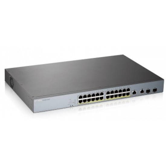 ZYXEL GS1350-26HP, 26 PORT MANAGED CCTV POE SWITCH, LONG RANGE, 375W (1 YEAR NCC PRO PACK LICENSE BUNDLED)