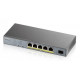 ZYXEL GS1350-6HP, 6 PORT MANAGED CCTV POE SWITCH, LONG RANGE, 60W, 802.3BT (1 YEAR NCC PRO PACK LICENSE BUNDLED)