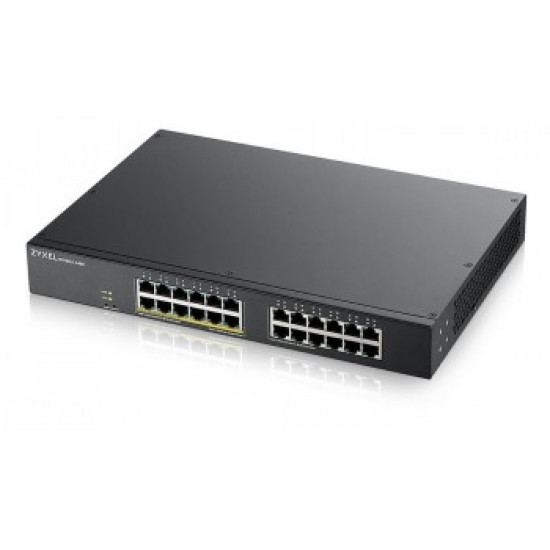 ZYXEL GS1900-24EP, 24-PORT GBE L2, 12 PORT POE SMART SWITCH, RACKMOUNT, 130 WATT