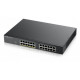 ZYXEL GS1900-24EP, 24-PORT GBE L2, 12 PORT POE SMART SWITCH, RACKMOUNT, 130 WATT