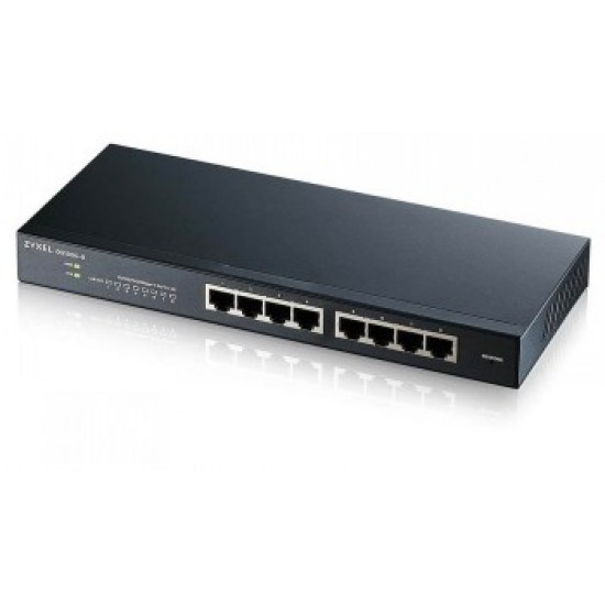 ZYXEL GS1900-8 V2, 8 PORT GBE L2 SMART SWITCH, DESKTOP, FANLESS