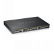 ZYXEL GS1920-48HPV2, 50 PORT SMART MANAGED POE SWITCH 44X GIGABIT COPPER POE AND 4X GIGABIT DUAL PERS., HYBRID MODE, STANDALONE OR NEBULAFLEX CLOUD, 375 WATT POE