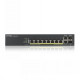 ZYXEL GS1920-8HPV2, 10 PORT SMART MANAGED SWITCH 8X GIGABIT COPPER AND 2X GIGABIT DUAL PERS., HYBRID MODE, STANDALONE OR NEBULAFLEX CLOUD, 130 WATT POE, FANLESS