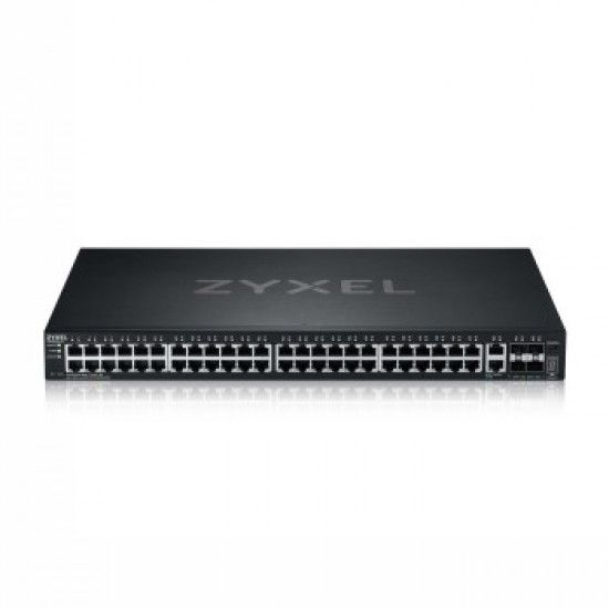 ZYXEL XGS2220-54, L3 ACCESS SWITCH, 48X1G RJ45 2X10MG RJ45, 4X10G SFP+ UPLINK, INCL. 1 YR NEBULAFLEX PRO