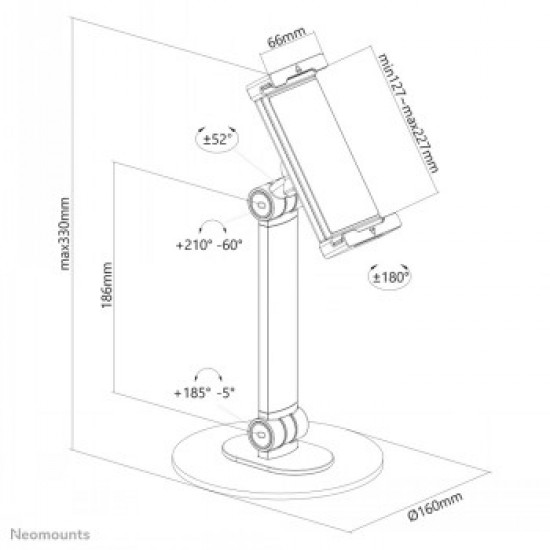 NEOMOUNTS BY NEWSTAR UNIVERSAL TABLET STAND FOR 4,7-12,9 