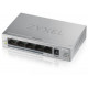 ZYXEL GS1005-HP, 5 PORT GIGABIT POE+ UNMANAGED DESKTOP SWITCH, 4 X POE, 60 WATT