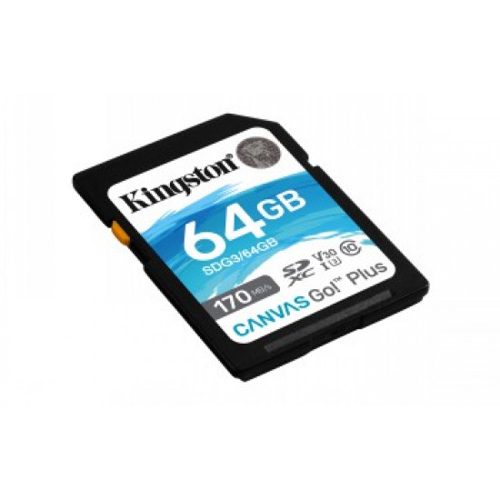 KINGSTON 64GB CANVAS GO PLUS SD