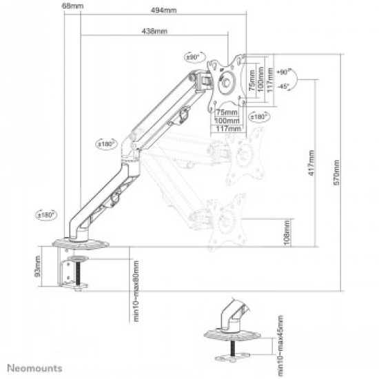 MONITOR ACC DESK MOUNT 17-27