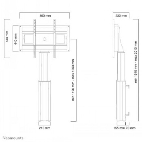 TV SET ACC WALL MOUNT 42-100