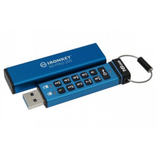 KINGSTON 16GB IRONKEY KEYPAD 200, FIPS 140-3 LVL 3 (PENDING) AES-256 ENCRYPTED