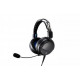 AUDIO-TECHNICA HIGH-FIDELITY CLOSED-BACK GAMING HEADSET ATH-GL3BK, BLACK