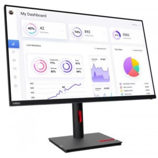 LENOVO THINKVISION T32P-30/ 31.5 UHD (3840X2160) IPS DISPLAY/ ANTI-GLARE/ 16:9/ 60HZ/ DP/HDMI/USB-C(90W)/RJ45/ 3 YEAR