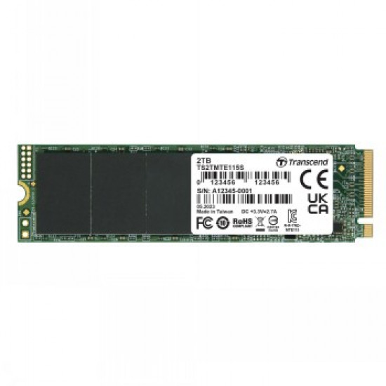 TRANSCEND 2TB, M.2 2280,PCIE GEN3X4, NVME, TLC, DRAM-LESS