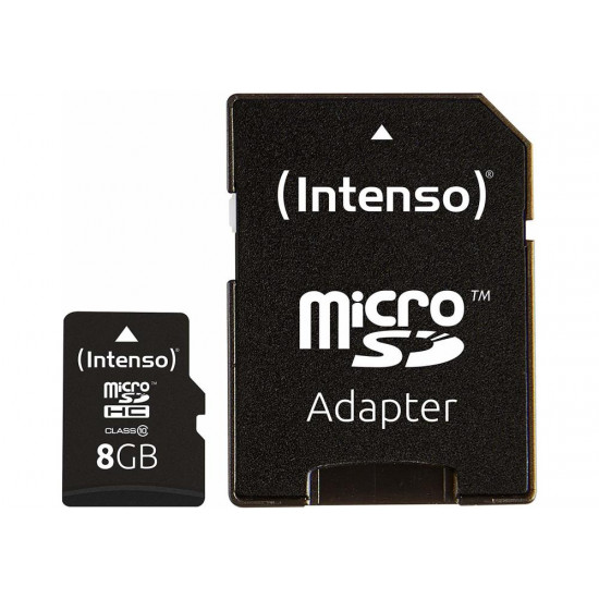 MEMORY MICRO SDHC 8GB C10/W/ADAPTER 3413460 INTENSO