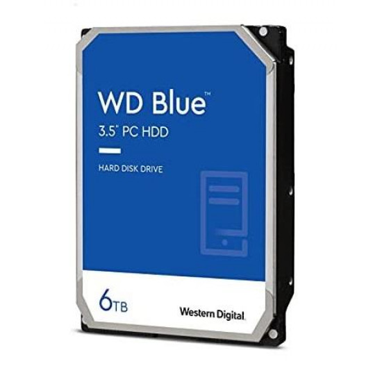 HDD|WESTERN DIGITAL|Blue|6TB|SATA|256 MB|5400 rpm|3,5