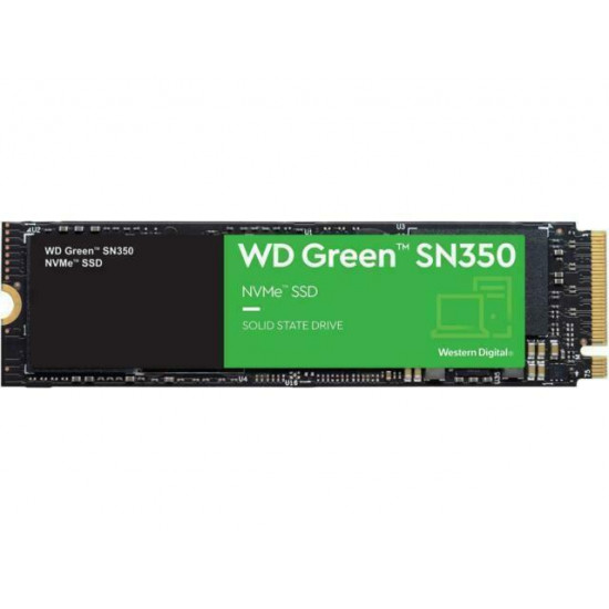 SSD|WESTERN DIGITAL|Green SN350|1TB|M.2|PCIE|NVMe|QLC|Write speed 2500 MBytes/sec|Read speed 3200 MBytes/sec|WDS100T3G0C