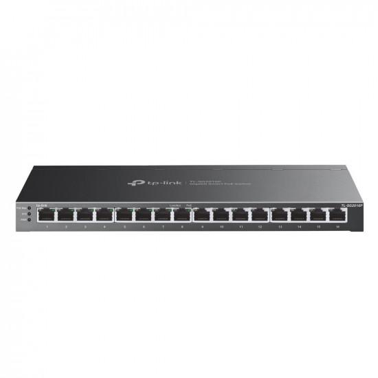 Switch|TP-LINK|Omada|TL-SG2016P|16x10Base-T / 100Base-TX / 1000Base-T|PoE+ ports 8|120 Watts|TL-SG2016P