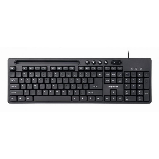 KEYBOARD MULTIMEDIA USB ENG/BLACK KB-UM-108 GEMBIRD