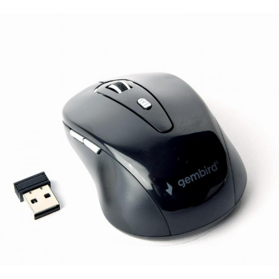 MOUSE USB OPTICAL WRL/BLACK MUSW-6B-01 GEMBIRD