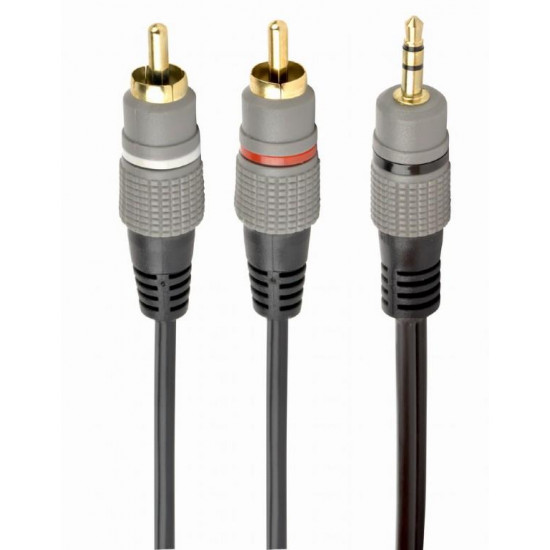 CABLE AUDIO 3.5MM TO 2RCA 1.5M/GOLD CCA-352-1.5M GEMBIRD