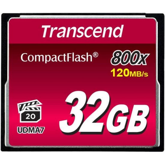 MEMORY COMPACT FLASH 32GB/800X TS32GCF800 TRANSCEND