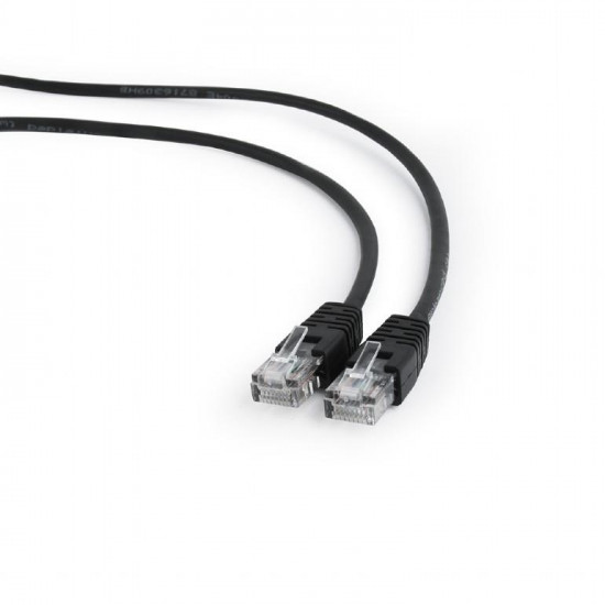 PATCH CABLE CAT5E UTP 0.25M/BLACK PP12-0.25M/BK GEMBIRD