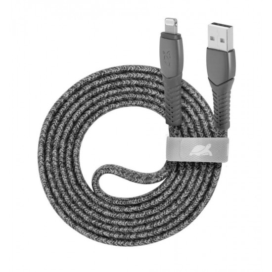 CABLE USB-A TO LIGHTNING 1.2M/GREY PS6108 RIVACASE