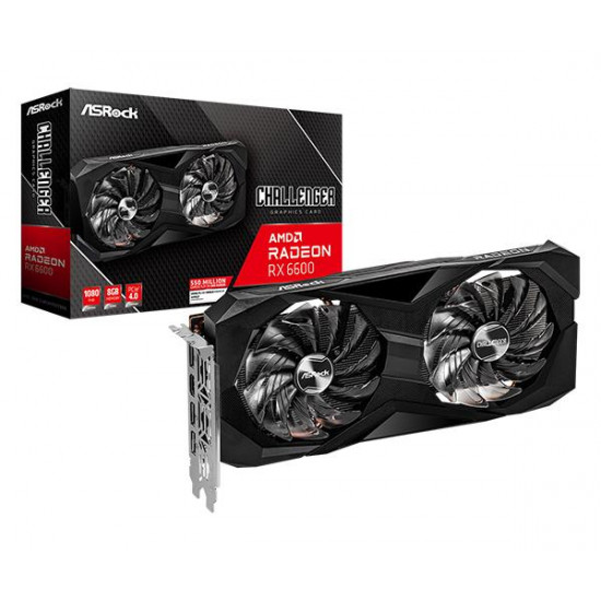 Graphics Card|ASROCK|AMD Radeon RX 6600|8 GB|GDDR6|128 bit|PCIE 4.0 16x|GPU 1626 MHz|Dual Slot Fansink|1xHDMI|3xDisplayPort|RX6600CLD8G