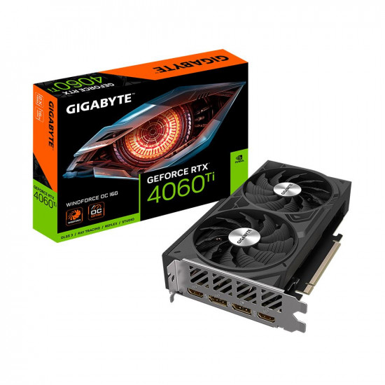 Graphics Card|GIGABYTE|NVIDIA GeForce RTX 4060 Ti|16 GB|GDDR6|128 bit|PCIE 4.0 16x|GPU 2565 MHz|2xHDMI|2xDisplayPort|GV-N406TWF2OC-16GD