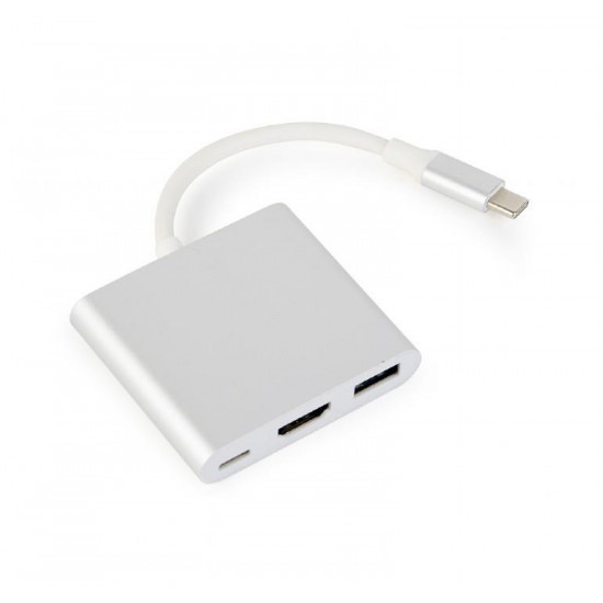 I/O ADAPTER USB-C TO HDMI/USB3/USB-C A-CM-HDMIF-02-SV GEMBIRD