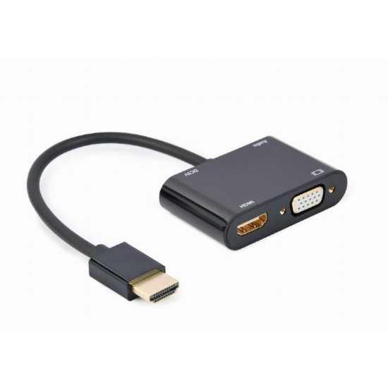 I/O ADAPTER HDMI TO HDMI/VGA/A-HDMIM-HDMIFVGAF-01 GEMBIRD