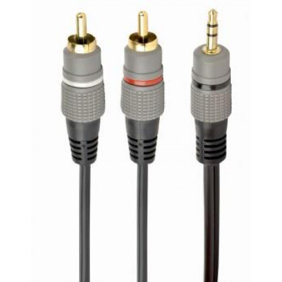 CABLE AUDIO 3.5MM TO 2RCA 5M/GOLD CCA-352-5M GEMBIRD