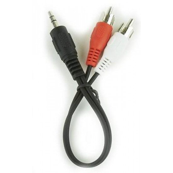 CABLE AUDIO 3.5MM TO 2RCA 0.2M/CCA-458/0.2 GEMBIRD