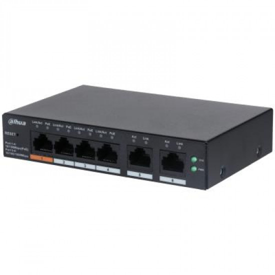 Switch|DAHUA|CS4006-4ET-60|Type L2|Desktop/pedestal|PoE ports 4|CS4006-4ET-60