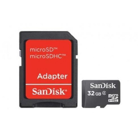 MEMORY MICRO SDHC 32GB W/ADAPT/CL4 SDSDQM-032G-B35A SANDISK